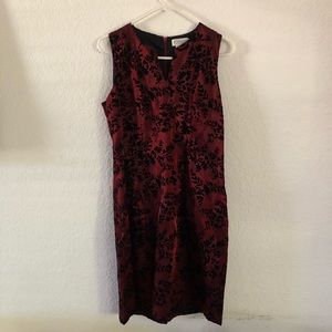 CDC red and black dress